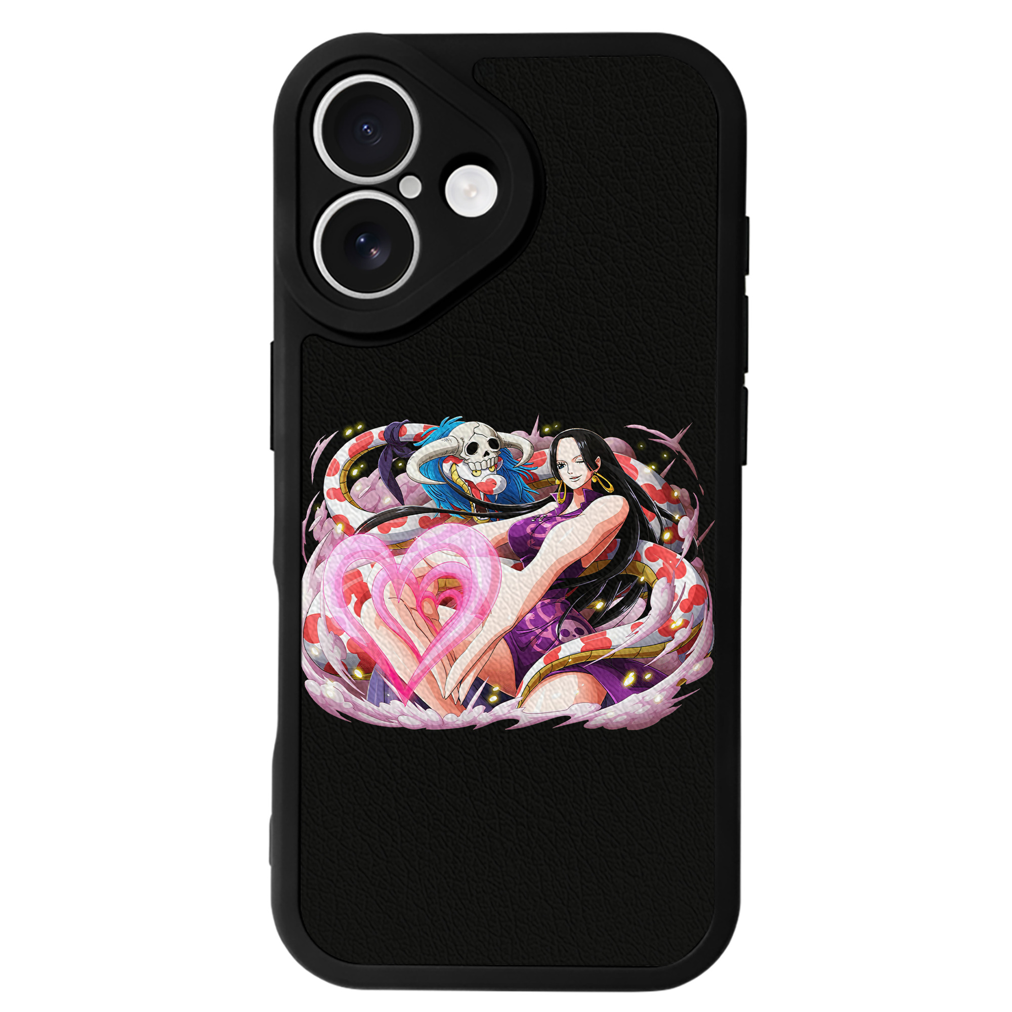 （画像用） ワンピース ボア・ハンコック ONE PIECE Boa·Hancock 【iPhone 16シリーズ対応】シリコンスマホケース（レザー調） 材質：シリコン